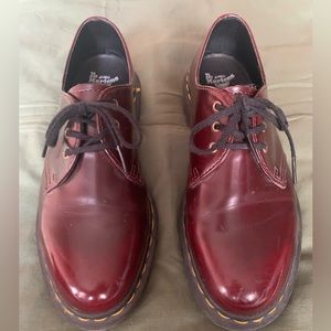 Dr Marten Cherry Red Vegan Oxfords